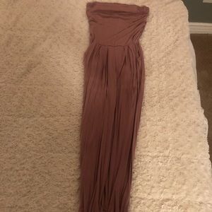 Dusty Pink Strapless Jumpsuit Size XS